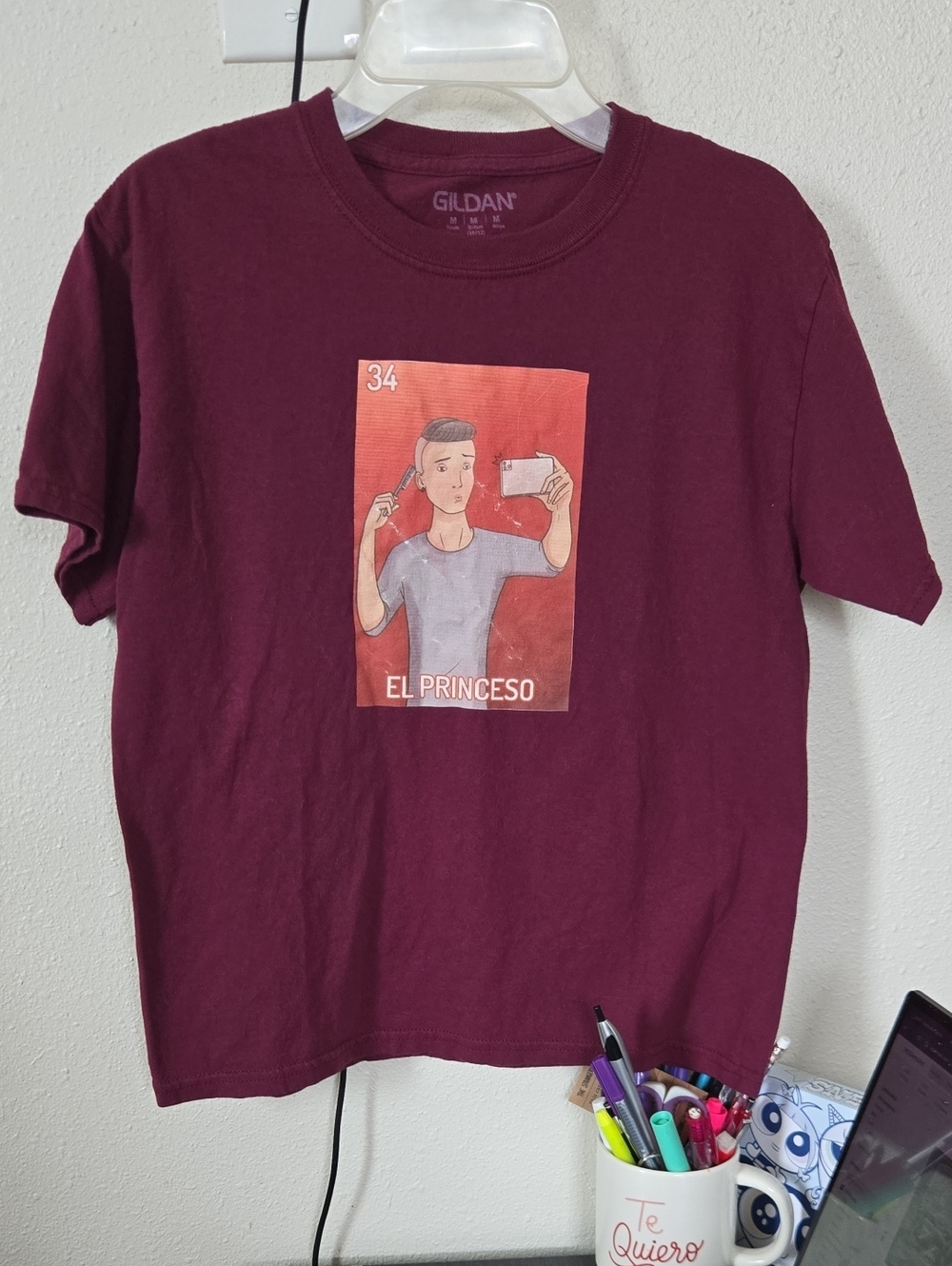 Gildan Graphic Tee with 'El Princeso' Illustration
